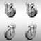 Service Caster 5 Inch SS Gray Polyurethane Wheel Swivel Bolt Hole Caster Set with 2 Brake SCC SCC-SSBH20S514-PPUB-TLB-2-S-2 - alternate 1